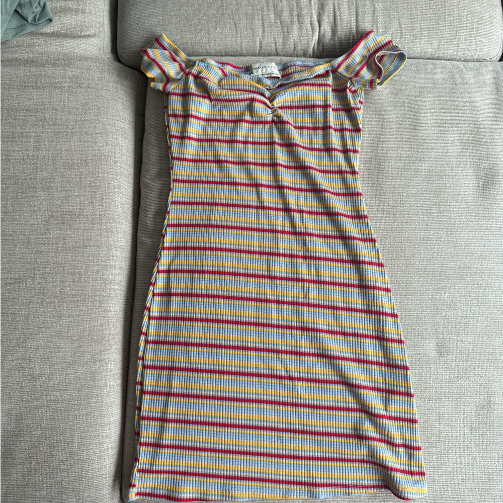 Striped Off-Shoulder Dress